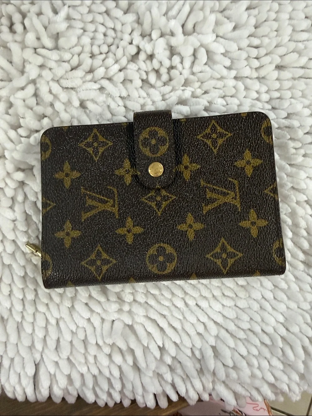 Louis Vuitton Monogram Canvas Brown and Gold Snap Wallet